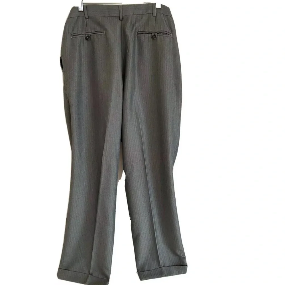Chaps Ralph Lauren Trousers Striped Pleated 34x32